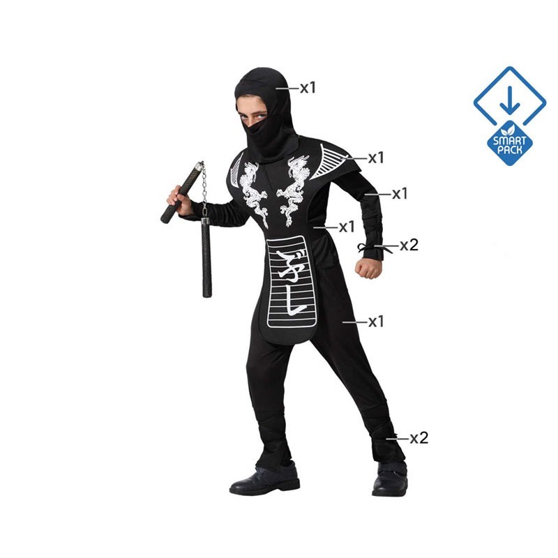 Costume - Ninja Drago Bianco - Tg. 5/6 anni
