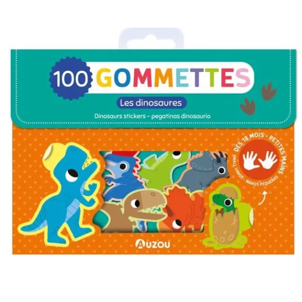 100 adesivi stickers gomooettes - Dinosauri