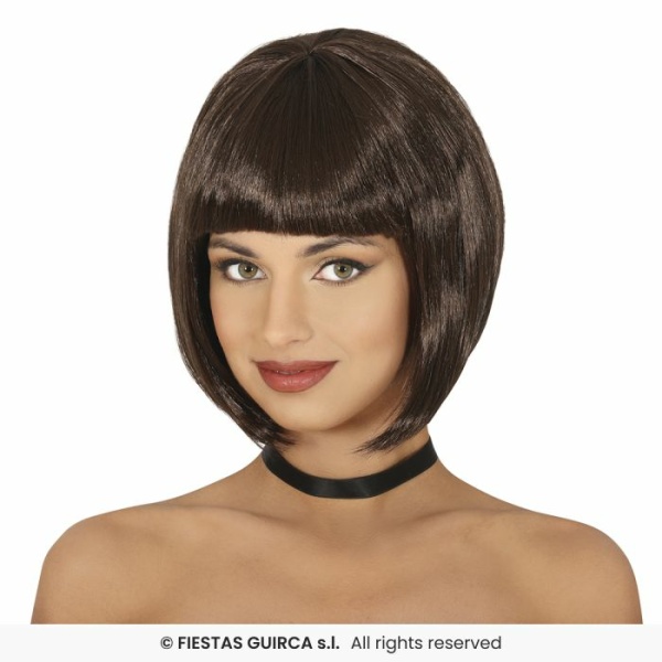 Parrucca - media lunghezza caschetto - Castana