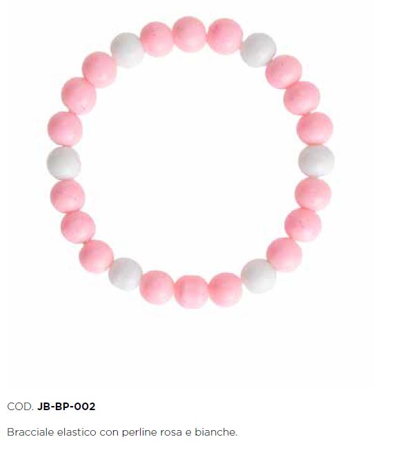 JOY'S CHARM - Bracciale Rosa e Bianco