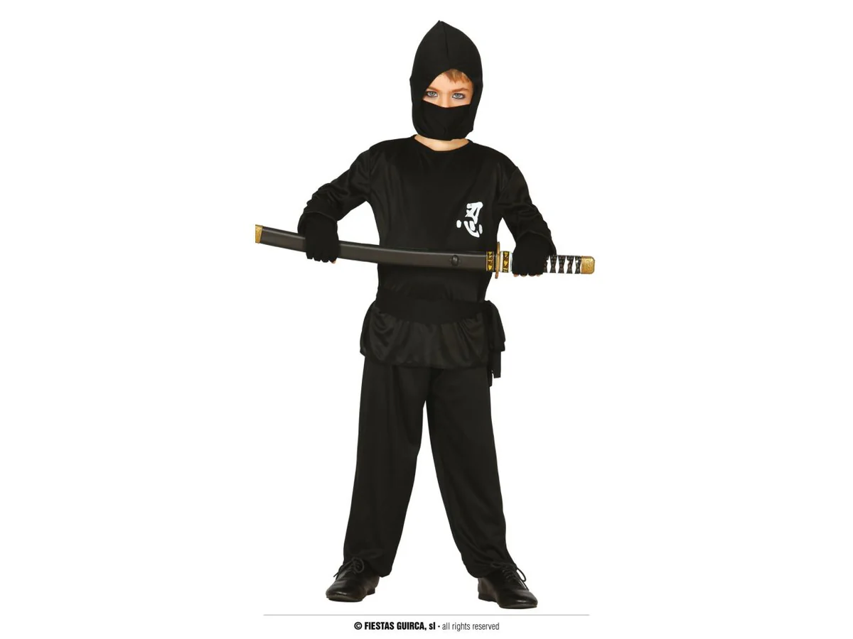 Costume - Ninja Nero - Tg. 7/9 anni