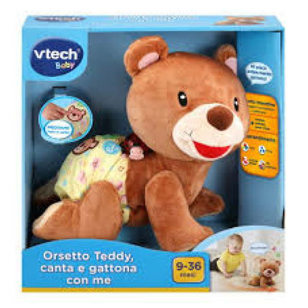 L'orsetto Teddy canta e gattona con me 9m+