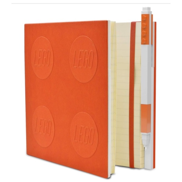 Quaderno con penna Lego colore ARANCIO
