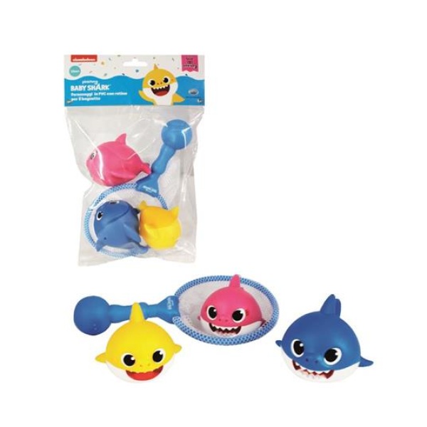 Baby Shark set 3 personaggi con retino