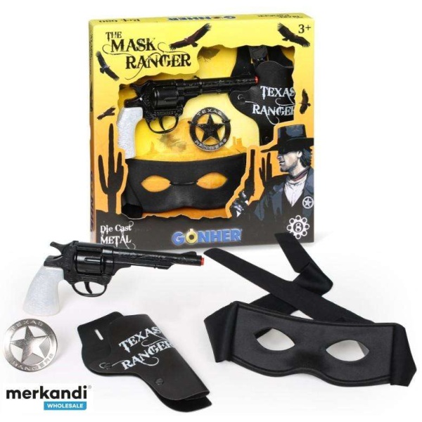 Set Maschera e pistola con fondina Texas Rangers - 680/6
