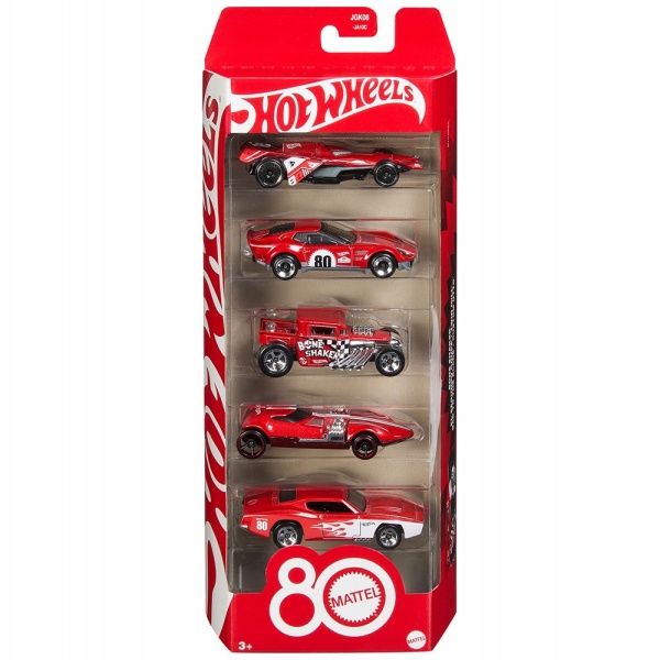 Hot Wheels - 80° Anniversario Mattel : Pack 5 Macchinine - JGK08