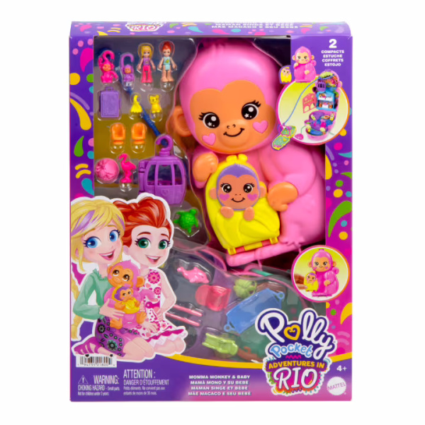 Polly Pocket - Borsetta Dei Segreti - Scimmietta - Asst. GKJ63 - HWP04