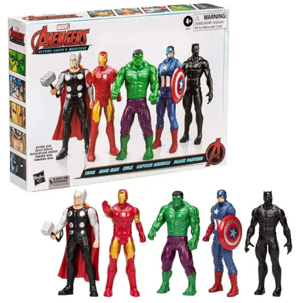 MARVEL AVENGERS - PACK 5 personaggi cm 10