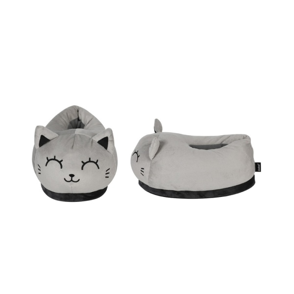Pantofole PLUSH - Gatto Grigio - Taglia Unica 36-49