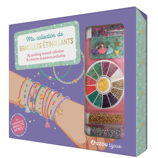 Kit Crea Braccialetti con Perline Scintillanti