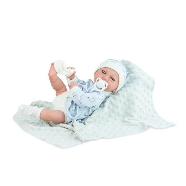 REBORN - Bambola Marina & Pau – Mini Baby Blu cm38