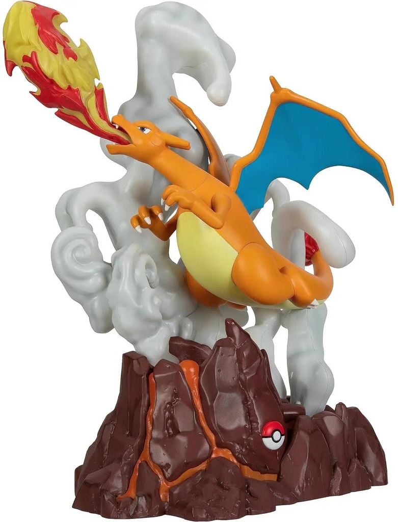 Pokemon Select Deluxe Collector Statue - Charizard con effetti luminosi