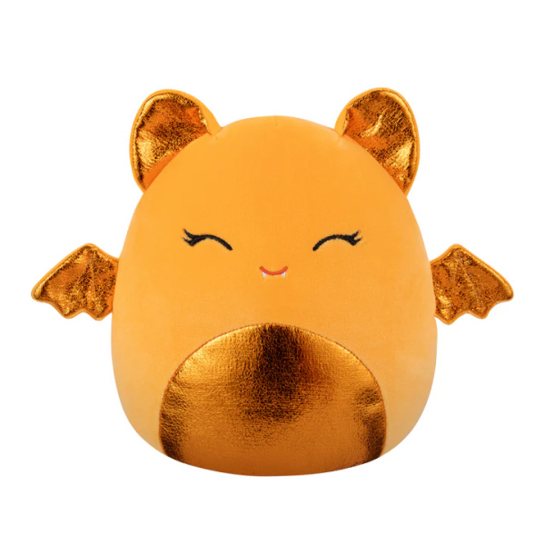 Squishmallows Peluche cm20 - Halloween - Tangie il pipistrello arancione e gli occhi chiusi