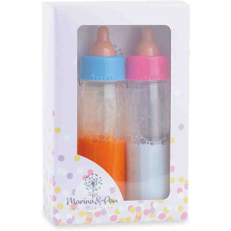 Coppia di Biberon Magici - Latte e succo di frutta