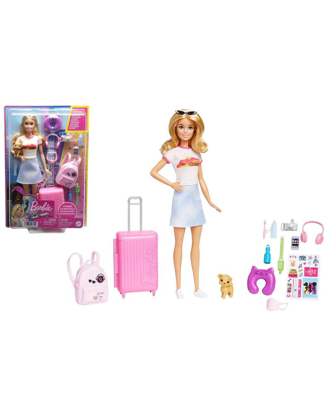 Barbie Traveller con valigia e accessori - HJY18