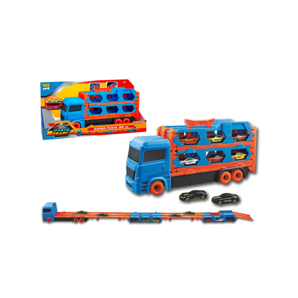 Bisarca e Pista Lanciatore 2in1 con 2 Auto cm165