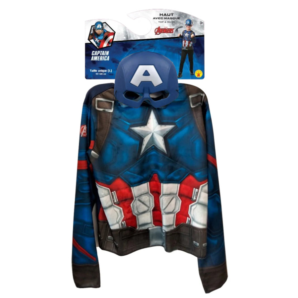 Top e Maschera - Captain America - Tg. 5-8 anni