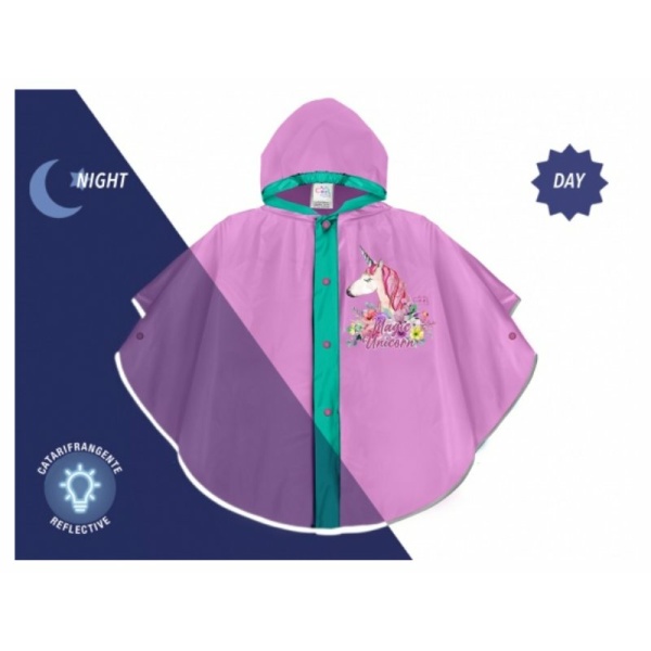 Poncho - Mantellina Pioggia - Unicorno