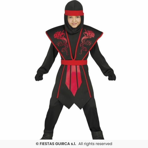 Costume - Ninja Nero - Tg. 5/6 anni