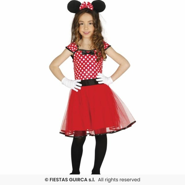 Costume - Topolina - Minnie - Gonna Tulle - Tg. 5/6 anni