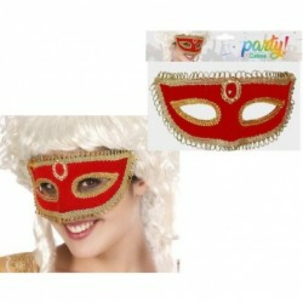 Maschera Veneziana Rossa