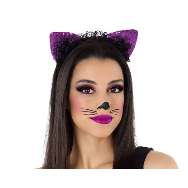 Cerchietto - Gatto con orecchie rosa