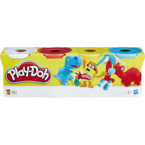 Playdoh - 4 vasetti colori assortiti (448 gr)
