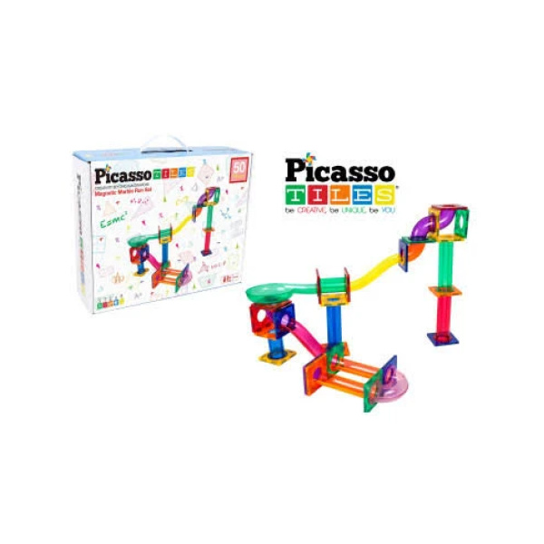 Picasso Tiles - Costruzioni Magnetiche Marble Run Set 50 Pezzi