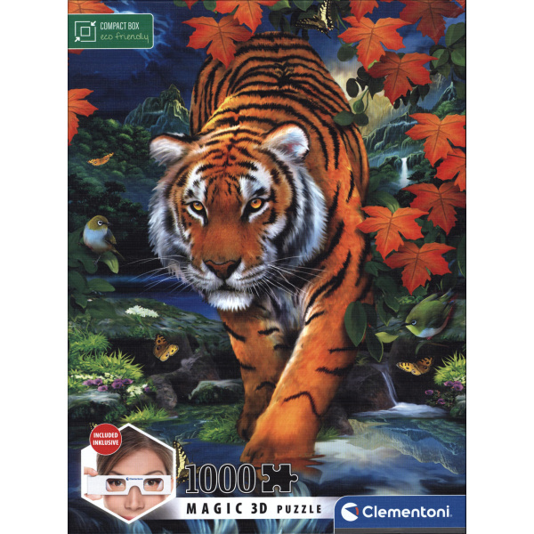 Puzzle 1000 Pezzi - Tigre magic3D