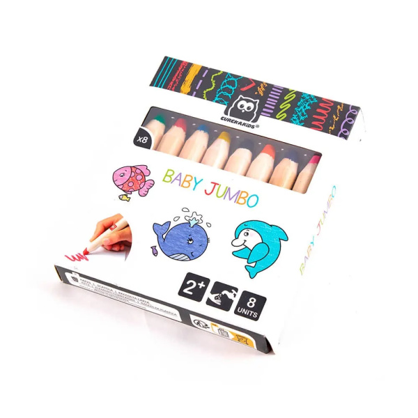 8 matite colorate spesse - Baby Jumbo