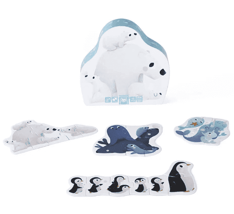 Puzzle evolutivo 4 in 1 - Animali polari - immagine 2