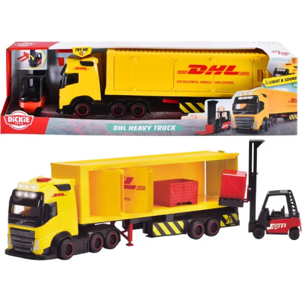 Camion DHL cm35 luci e suoni con muletto