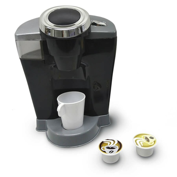 Macchina per il caffè con suoni realistici e vero flusso d'acqua