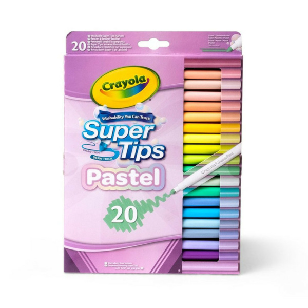 20 pennarelli Lavabili Superpunta Pastel