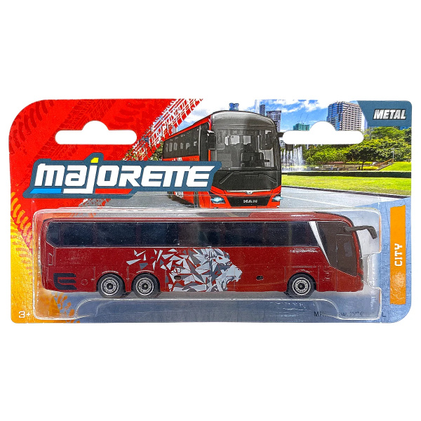 Majorette  - CITY BUS - Man Lion's Coach L - Rosso