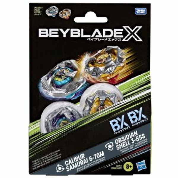 BeyBlade X -  Calibur Samurai 6-70M + Obsidian Shell 3-85S
