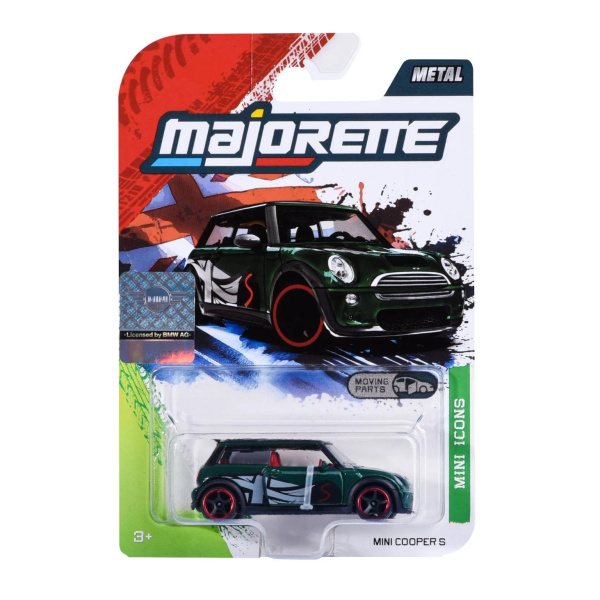 Majorette scala 1/64 - MINI PREMIUM- Mini Cooper S verde
