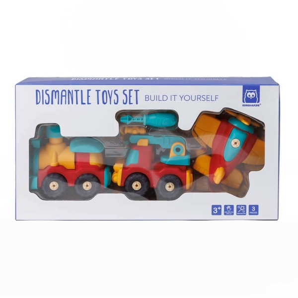 Set per costruire 3 veicoli con un cacciavite manuale