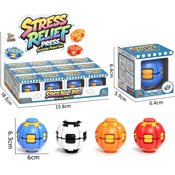 Rotating Fidget Ball - Stress Relief Pres