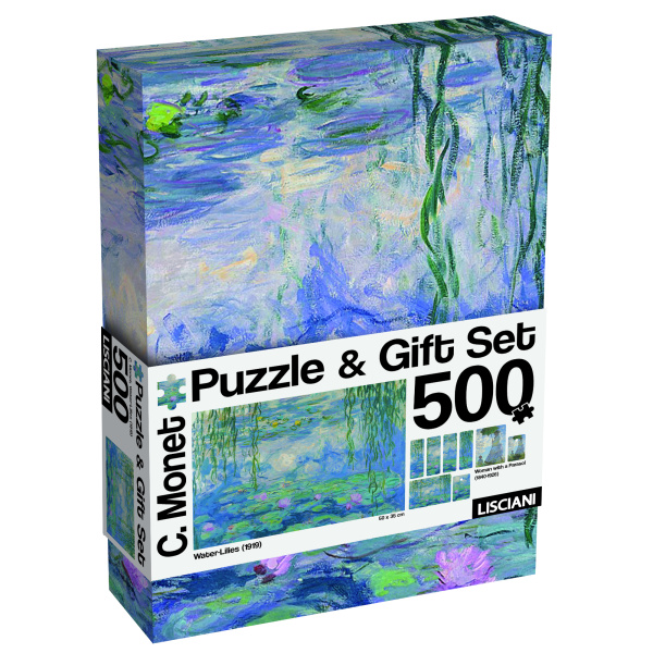 Puzzle 500 pezzi & Gift Set - Le Ninfee - C.Monet