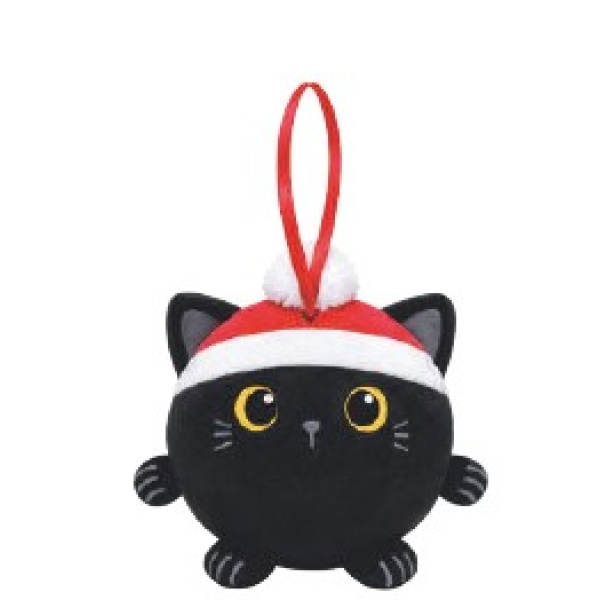 Peluche Pendente Gatto Nero Natalizio