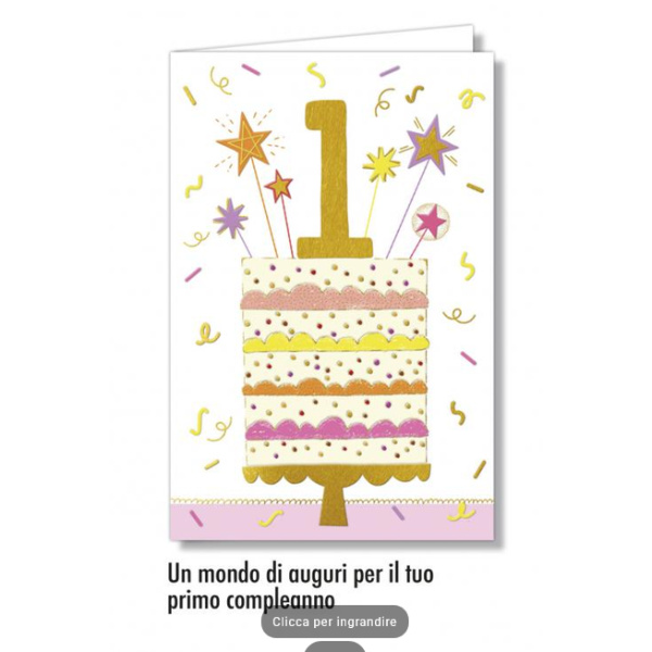 Biglietto - BUON COMPLEANNO - NUMERO 1 rosa