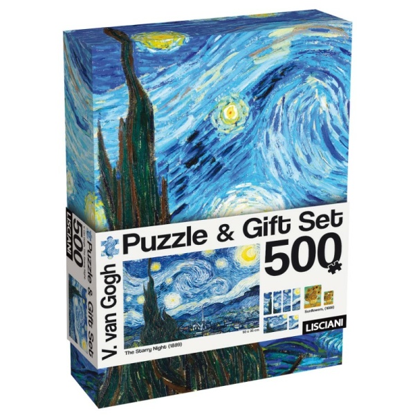 Puzzle 500 pezzi & Gift Set - La notte Stellata - V.van Gogh